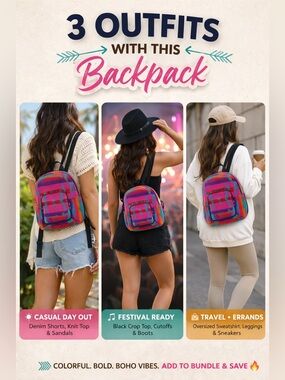 🎒🔥 Boho Festival Vibe | Colorful Statement Bag | Travel + Everyday